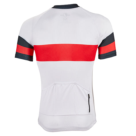 Genova Pearl Performance Jersey - Rainier Red Accents