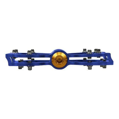 Lightweight Flat Platform MTB Pedals - Blue