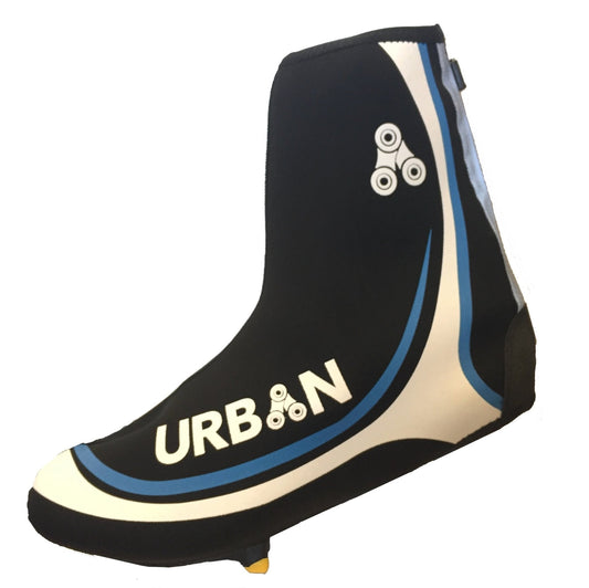 Urban Cycling Shoe Covers with Reflective Zipper - Windproof, Waterproof Neoprene Overshoes for Road and MTB, All Clip Shoe Type