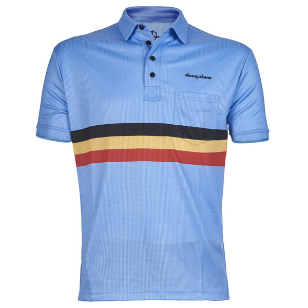 DannyShane Montreux Polo - Dust Blue Montreux Blue Active Lifestyle Polo Shirt / X-Large